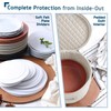 Fine China Storage Containers Hard Shell, 4 Piece Dish Storage