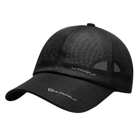 White Fang CA754 Men's Hat, Cap, Solid, Mesh, Simple, Stylish, Stylish, Cool, Black