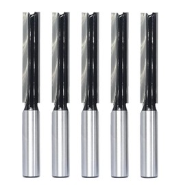 Akylin 5PCS Straight Router Bits 1/2Inch Shank, Super Long 2-1/2" Cutting Length,Cutting Dia.1/2", Tungsten Carbide Straight Cut Router Bit, for Woodworking Routing,Plunging,Dadoing
