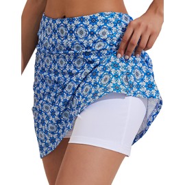 Ekouaer Women's Exercise Travel Hiking Outdoor Walking Skirts Flattering Skort