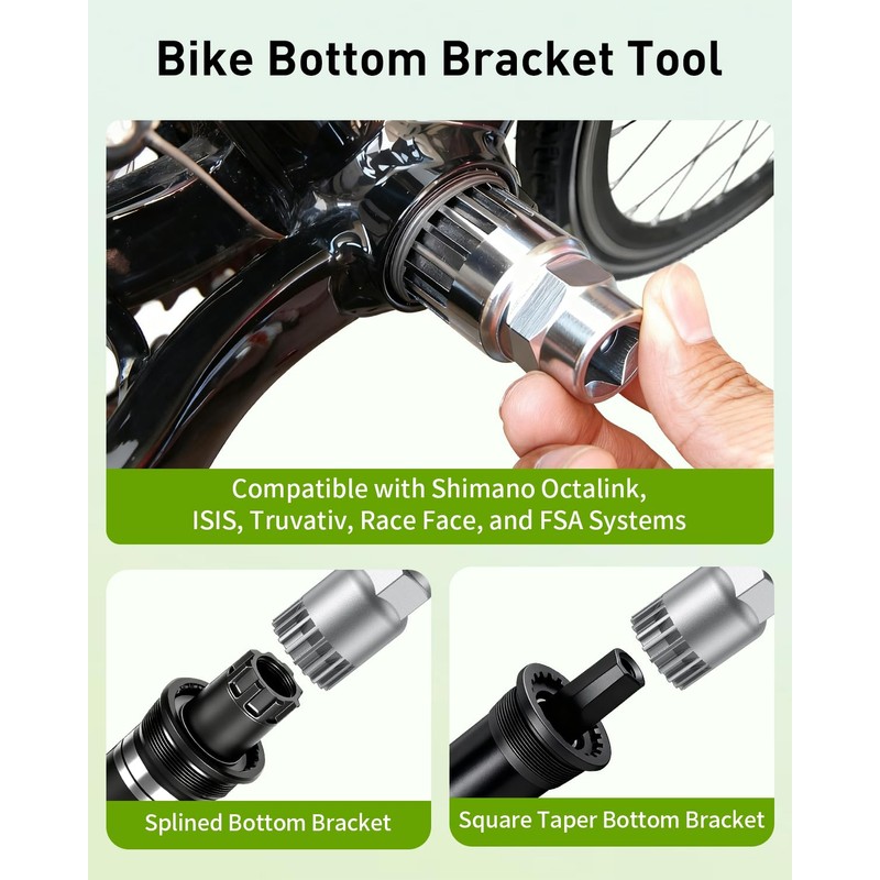 Pawfly Bike Bottom Bracket Tool, Bottom Bracket Removal Tool, 20-Tooth