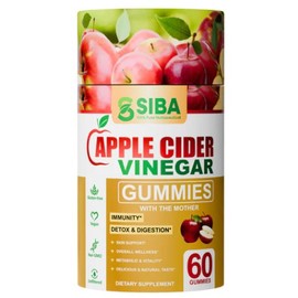 Siba Apple Cider Vinegar Gummies | 250mg Shilajit Extract with Vitamins B9 & B12 | Supports Digestion, Energy & Detox | 60 Gummies Healthcare Natural