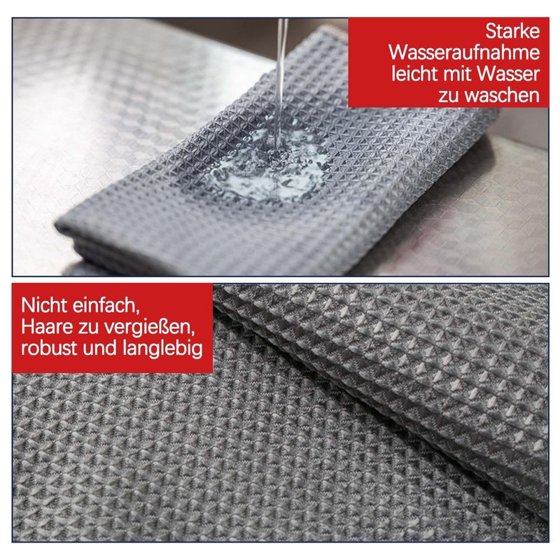 Ynkkvre 2 x Absorbent Waffle Cloth for Car Windows and