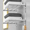 Adjustable Towel Bar for Bathroom Wall Mount17-30.7inch Adhesive Shower Towel