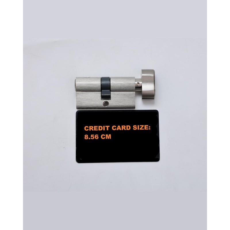 60MM Solid Brass Lock Cylinder with 3 Brass Keys Satin