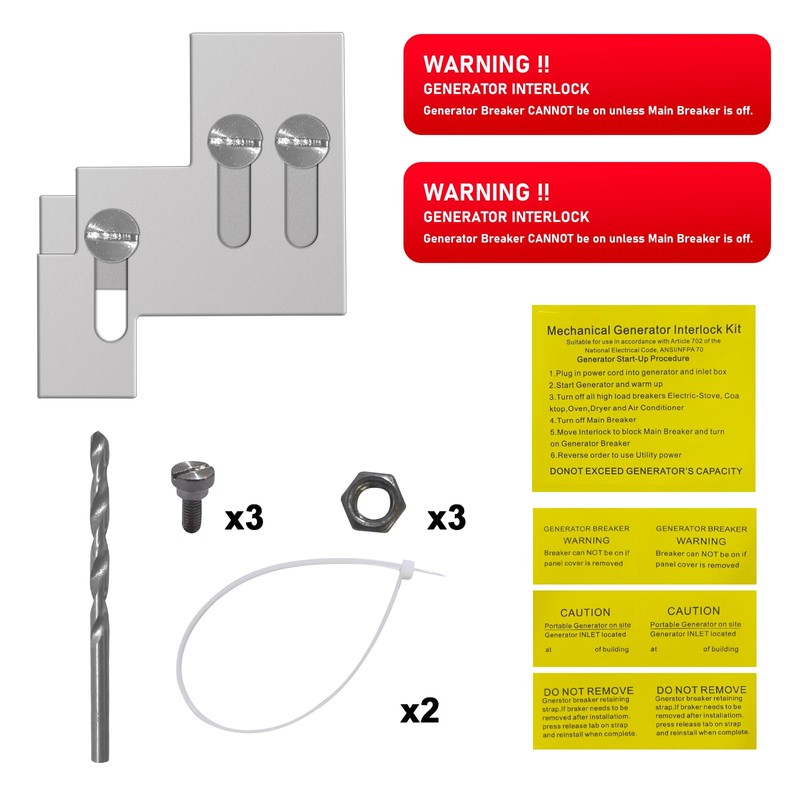 QYZZRS Generator Interlock Kit Compatible with Square D QO or