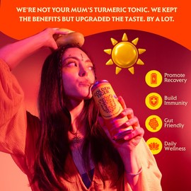 Golden Tiger Sparkling Turmeric Lemonade, Mango (12-pack) Sparkling Wellness Drink Infused with Bioactive Curcumin & Organic Superfoods + Antioxidants for Recovery, Immunity, and Gut Health, 4g Sugar, 20 Calories