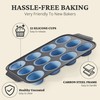 BRONYPRO Silicone Muffin Pans for Baking with Metal Frame, Egg