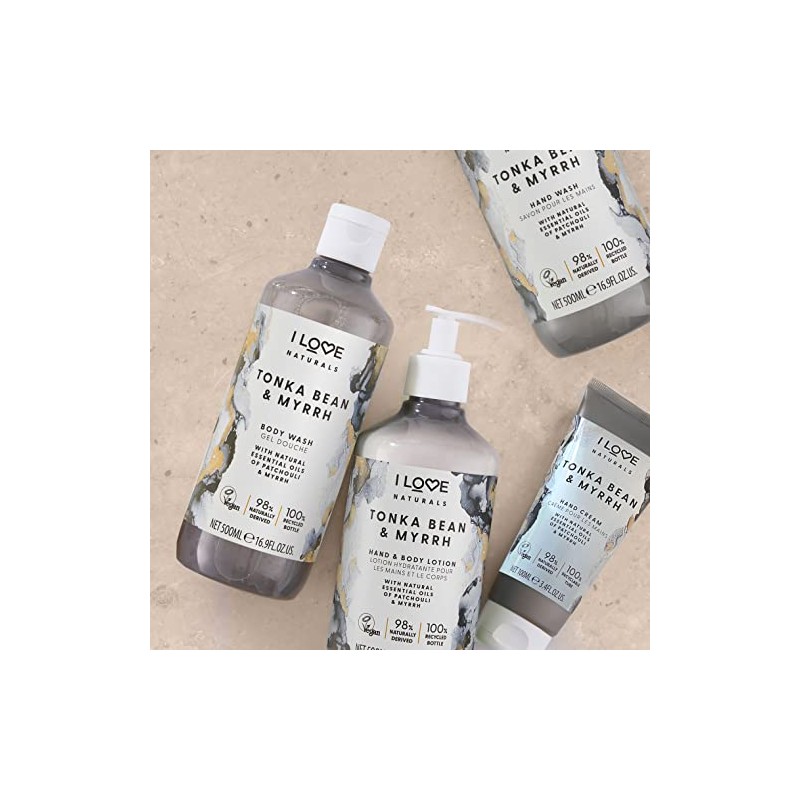 I LOVE Naturals Loción de Manos Haba Tonka y Mirra,