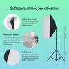MERXENG Photography Lighting Kit with Backdrops LED Umbrella Softbox Continuous