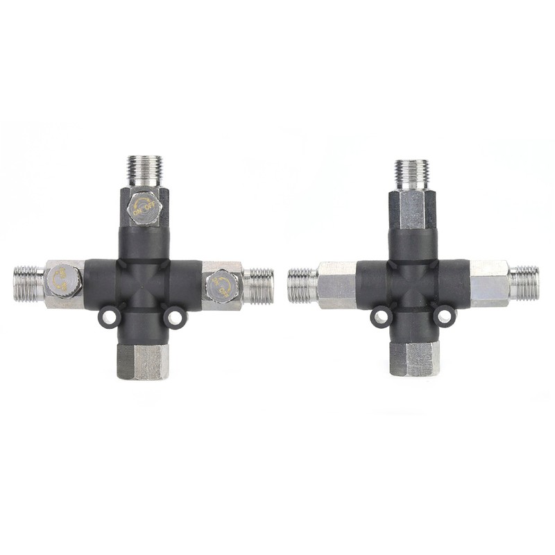 1/8 Three Way Adjustable Metal Air Hose Splitter Airbrush Fitting