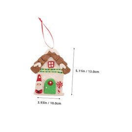 iplusmile Gingerbread House Hanging Ornaments Vibrant Xmas Tree Decorations for Year Holiday Parties Soft Clay Craft Multifunctional Eye Catching Decor