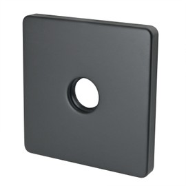 ITROLLE 3.5 inch Square Shower Arm Flange Shower Arm Flange Square Plumbing Cover Plates Large Size Universal Replacement Escutcheon Cover Plate for Covering Gaps, Holes, Matte Black