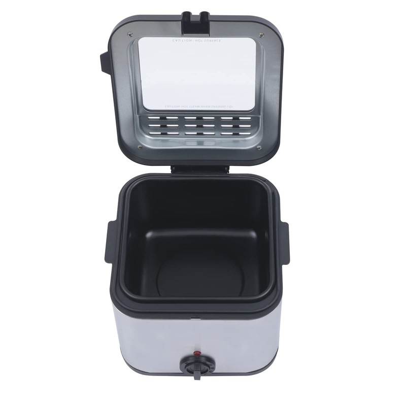 GXFCHYL 2.5 Liter Deep Fryer w/Basket Strainer,Stainless Steel Electric Fryer
