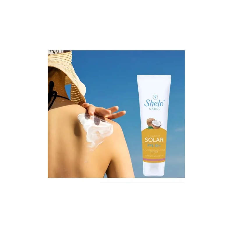 Protector Solar Sheló Fps 50+ Bloqueador Rayos Uv Natural