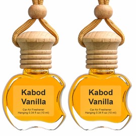Kabod Premium Vanilla 2‑Pack Car Air Freshener | Hanging Essential Oil Diffuser | Natural Long‑Lasting Vanilla Scent | Odor Eliminator | 10 ml each