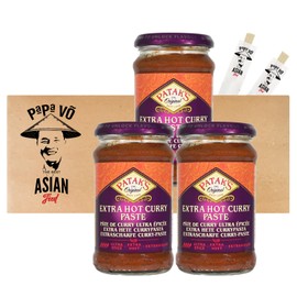 Patak's Extra Hot Curry Paste (Papa Vo®) Pack of 3 (3 x 283 g)