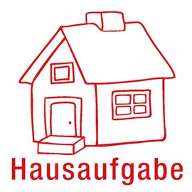 TimeTEX - Silkscreen printing stamp "Perpetuum" homework house - 20 x 20 mm - 62365, plastic