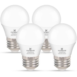 hansang LED Refrigerator Light Bulb E26 Base, 3000K Soft White, 6W Waterproof Appliance Bulb 60Watt Equivalent, A15 Small Fridge Light Bulb, Freezer Bulbs, 120V, 600LM, 4 Pack, Non-Dimmable