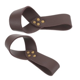 Kisangel Historical Medieval Sword Frog 2pcs Pu Leather Sword Holder Renaissance Sword Carrier for Cosplay Resistance for Parties