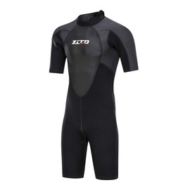 ZCCO Shorty Wetsuit Men's 3mm Premium Neoprene Full Sleeve for Snorkeling, Surfing,Canoeing,Scuba Diving Suits (3MM,3XL)
