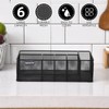 VIKEYHOME Paper Plate Organizer for Countertop, Metal Silverware Caddy with