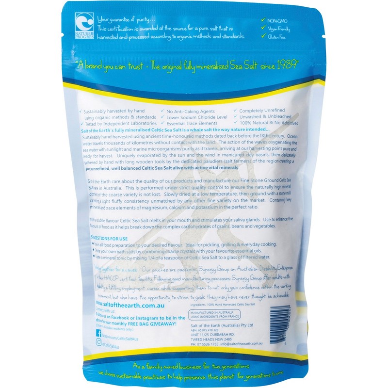 Salt Of The Earth Hand Harvested Celtic Sea Salt Fine