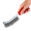 Wire Brush, High Performance Wire Hand Brush with Polyurethane Handle,