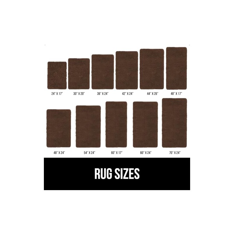 GORILLA GRIP GORILLA GRIP Bath Rug Mat 44x26, Thick Soft