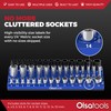 Olsa Tools Magnetic Socket Organizer (1/4-Inch Drive, 3 Row) -