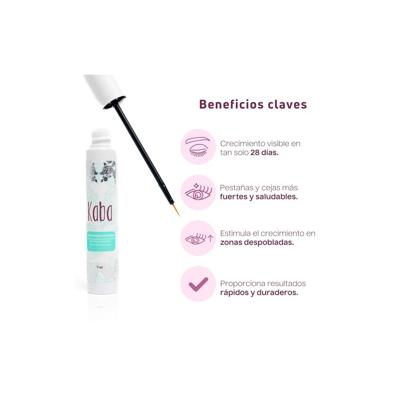 Kaba Serum Pestañas Tratamiento para Crecimiento de Pestañas con Pantenol