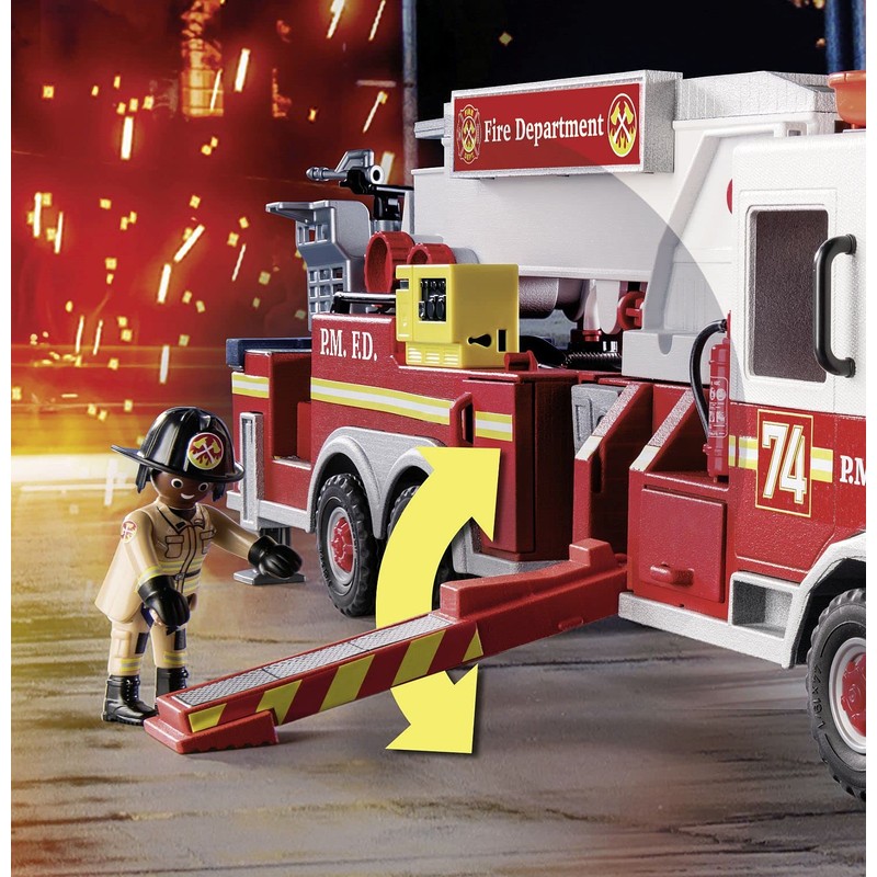 Playmobil Rescue Vehicles: Fire Engine with Tower Ladder