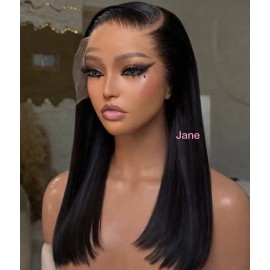 30 Inch HD Lace Closure Wig Straight Glueless Raw Vietnamese Hair Pre Plucked Natural Color Remy Human Thin Lace Frontal Wigsstyle: 1 wig Straight, color: Natural black, stretched length: 10 inches, Lace Size: HD 4*4 closure wig 180% density