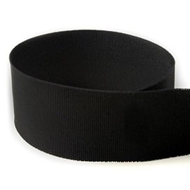 USA | American Made 1-3/8" Black Solid Grosgrain Ribbon - 20 Yards - (Multiple Widths & Yardages Available)