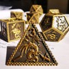 HAOMEJA Metal DND Dice Set 7pcs D&D Dice for Dungeons