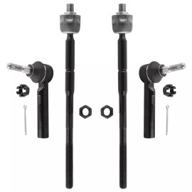 Unbranded For 2009-2018 Dodge Journey 4x Front Inner and Outer Tie Rod Ends