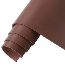 Picheng Tooling Leather Square: 13.78''X26'' Smooth Faux Leather Tooling Sheets 2mm Thick Leather Sheets for Crafts Tooling Sewing Earring Wallet Hobby (13.78''X26'', Dark Brown)