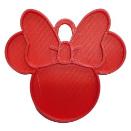 MINNIE MOUSE THEMED FACE EARS SHAPE RED CHRISTMAS ORNAMENT MADE IN USA PR4882