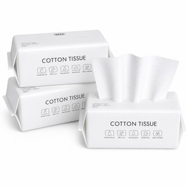 Disposable Face Towels 20x15cm 100 Sheets Non-Woven Soft Facial Cleansing Cotton Tissue