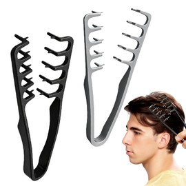 HSYWSH 2 PCS Texture Comb, Wide Tooth Styling Comb, Curly Hair, Charming Volume Hair Styling Tool, Bangs Seam Grooming Accessory, Hair Pick Combs for Barber Hairdressing (A)
