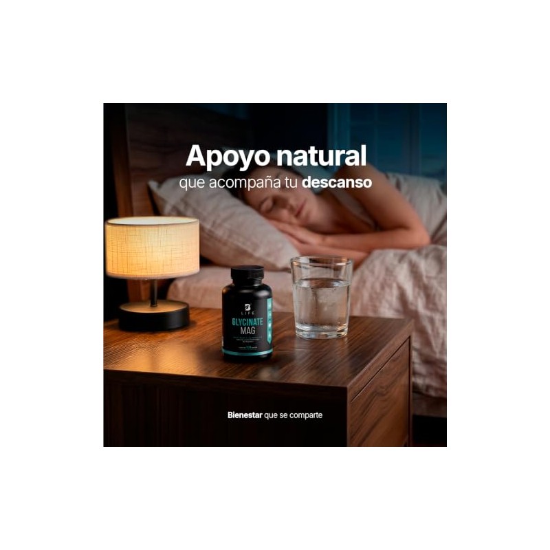 Life Glicinato Magnesio 120 Cápsulas 408 Puro Alta Absorción Relajación