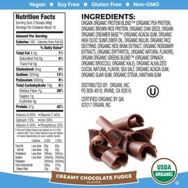 Orgain Organic Protein & Greens Plant Based Protein Powder, Creamy Chocolate Fudge - 21g of Protein, Vegan, Gluten Free, Non-GMO, 1.94 Lb, 1 Count (Packaging May Vary)