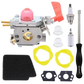 Aylux BVM200FE 545081857 Carburetor with Air Filter Fuel Line Kit for Poulan BVM200FE Leaf Blower Craftsman 25CC Leaf Blower Replace Zama C1U-W43 C1U-W43B C1U-W43C
