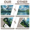 ZTHMOE Fabric 7x5ft Lake Natural Scenery Backdrop River Forest Tree