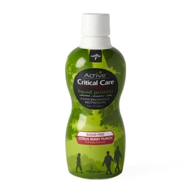 Medline ENT697 Active (Critical Care) Liquid Protein, Sugar-Free Citrus Berry, 30 oz., 21 g of Protein, 1 Bottle
