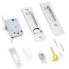 QWORK® Sliding Pocket Door Lock, Invisible Mortise Lock Handle with