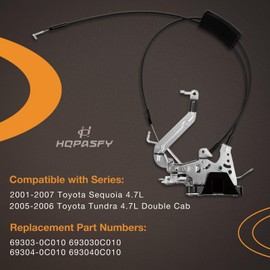 Door Lock Front Right Latch Actuator Compatible with Toyota Sequoia 2001-2007, Tundra Double Cab 4.7L 2005-2006 Passenger Door Lock Latch Replaces #69303-0C010