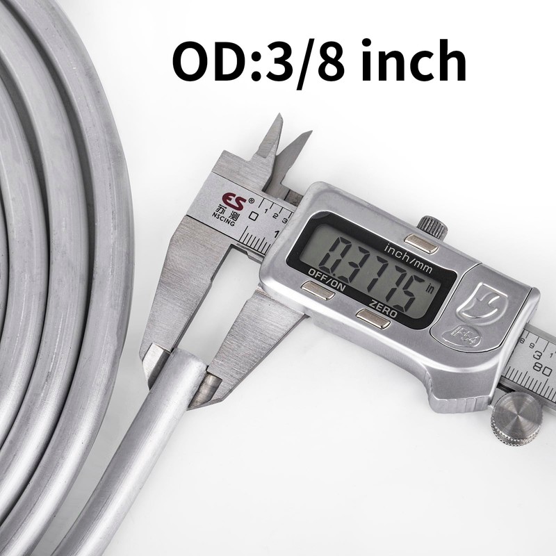 3/8" OD Aluminum Hard Fuel Line 16 Feet Hardline Tube