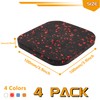 Powrocket Treadmill Mat,4 Pack Anti-Vibration Shock Absorbing Exercise Equipment Mat