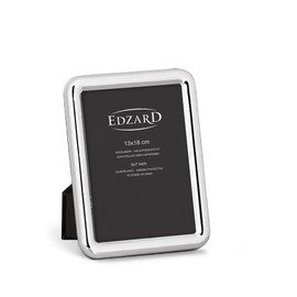 EDZARD Como Photo Frame for Photo 13 x 18 cm Elegant Silver-Plated Tarnish-Resistant with 2 Hangers